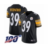 Men's Pittsburgh Steelers #39 Minkah Fitzpatrick Black Team Color Vapor Untouchable Limited Player 100th Season Football Jersey