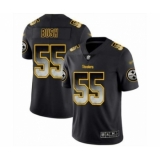 Men's Pittsburgh Steelers #55 Devin Bush Limited Black Smoke Fashion Football Jersey