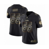 Men's Pittsburgh Steelers #55 Devin Bush Black Smoke Fashion Limited Jersey