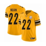 Men's Pittsburgh Steelers #22 Steven Nelson Limited Gold Inverted Legend Football Jersey