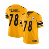 Women's Pittsburgh Steelers #78 Alejandro Villanueva Limited Gold Inverted Legend Football Jersey