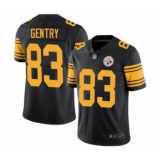 Men's Pittsburgh Steelers #83 Zach Gentry Limited Black Rush Vapor Untouchable Football Jersey