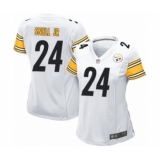 Women's Pittsburgh Steelers #24 Benny Snell Jr. Game White Football Jersey