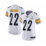 Women's Pittsburgh Steelers #22 Steven Nelson White Vapor Untouchable Limited Player Football Jersey