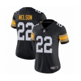 Women's Pittsburgh Steelers #22 Steven Nelson Black Alternate Vapor Untouchable Limited Player Football Jersey