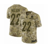 Youth Pittsburgh Steelers #22 Steven Nelson Limited Camo 2018 Salute to Service Football Jersey
