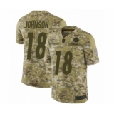 Youth Pittsburgh Steelers #18 Diontae Johnson Limited Camo 2018 Salute to Service Football Jersey