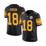 Youth Pittsburgh Steelers #18 Diontae Johnson Limited Black Rush Vapor Untouchable Football Jersey