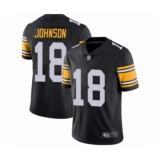Youth Pittsburgh Steelers #18 Diontae Johnson Black Alternate Vapor Untouchable Limited Player Football Jersey