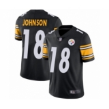 Men's Pittsburgh Steelers #18 Diontae Johnson Black Team Color Vapor Untouchable Limited Player Football Jersey