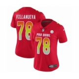 Women's Nike Pittsburgh Steelers #78 Alejandro Villanueva Limited Red AFC 2019 Pro Bowl NFL Jersey