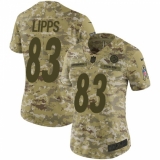 Women's Nike Pittsburgh Steelers #83 Louis Lipps Limited Camo 2018 Salute to Service NFL Jersey