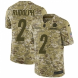 Youth Nike Pittsburgh Steelers #2 Mason Rudolph Limited Camo 2018 Salute to Service NFL Jersey