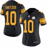 Women Nike Pittsburgh Steelers #10 Ryan Switzer Limited Black Rush Vapor Untouchable NFL Jersey