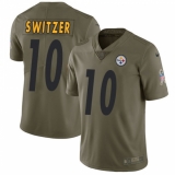 Youth Nike Pittsburgh Steelers #10 Ryan Switzer Limited Olive 2017 Salute to Service NFL Jersey