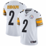 Men's Nike Pittsburgh Steelers #2 Mason Rudolph White Vapor Untouchable Limited Player NFL Jersey