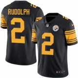 Men's Nike Pittsburgh Steelers #2 Mason Rudolph Limited Black Rush Vapor Untouchable NFL Jersey