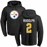 Nike Pittsburgh Steelers #2 Mason Rudolph Black Name & Number Logo Pullover Hoodie