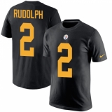 Nike Pittsburgh Steelers #2 Mason Rudolph Black Rush Pride Name & Number T-Shirt