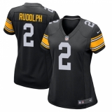 Women's Nike Pittsburgh Steelers #2 Mason Rudolph Game Black Alternate NFL Jersey