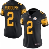 Women's Nike Pittsburgh Steelers #2 Mason Rudolph Limited Black Rush Vapor Untouchable NFL Jersey