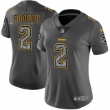 Women's Nike Pittsburgh Steelers #2 Mason Rudolph Gray Static Vapor Untouchable Limited NFL Jersey
