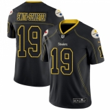 Men's Nike Pittsburgh Steelers #19 JuJu Smith-Schuster Limited Lights Out Black Rush NFL Jersey