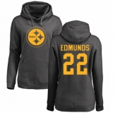 Women's Nike Pittsburgh Steelers #22 Terrell Edmunds Ash One Color Pullover Hoodie