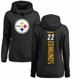 Women's Nike Pittsburgh Steelers #22 Terrell Edmunds Black Backer Pullover Hoodie