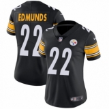 Women's Nike Pittsburgh Steelers #22 Terrell Edmunds Black Team Color Vapor Untouchable Limited Player NFL Jersey