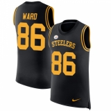 Men's Nike Pittsburgh Steelers #86 Hines Ward Limited Black Rush Player Name & Number Tank Top NFL Jersey