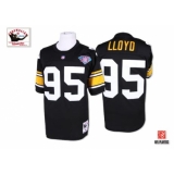 Mitchell And Ness Pittsburgh Steelers #95 Greg Lloyd Black Authentic Throwback NFL Jersey