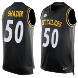 Men's Nike Pittsburgh Steelers #50 Ryan Shazier Limited Black Player Name & Number Tank Top NFL Jersey