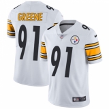Youth Nike Pittsburgh Steelers #91 Kevin Greene White Vapor Untouchable Limited Player NFL Jersey