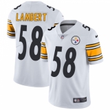 Men's Nike Pittsburgh Steelers #58 Jack Lambert White Vapor Untouchable Limited Player NFL Jersey