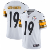 Men's Nike Pittsburgh Steelers #19 JuJu Smith-Schuster White Vapor Untouchable Limited Player NFL Jersey