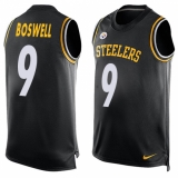 Men's Nike Pittsburgh Steelers #9 Chris Boswell Limited Black Player Name & Number Tank Top NFL Jersey