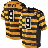 Youth Nike Pittsburgh Steelers #9 Chris Boswell Elite Yellow/Black Alternate 80TH Anniversary Throwback NFL Jersey