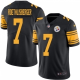 Men's Nike Pittsburgh Steelers #7 Ben Roethlisberger Limited Black Rush Vapor Untouchable NFL Jersey