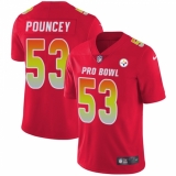 Women's Nike Pittsburgh Steelers #53 Maurkice Pouncey Limited Red 2018 Pro Bowl NFL Jersey