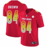 Women's Nike Pittsburgh Steelers #84 Antonio Brown Limited Red 2018 Pro Bowl NFL Jersey