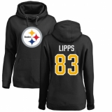 NFL Women's Nike Pittsburgh Steelers #83 Louis Lipps Black Name & Number Logo Pullover Hoodie