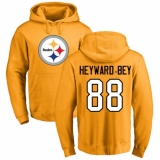 NFL Nike Pittsburgh Steelers #88 Darrius Heyward-Bey Gold Name & Number Logo Pullover Hoodie