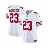 Men's Nike San Francisco 49ers #23 Christian McCaffrey White 2023 F.U.S.E. Vapor Untouchable Limited Stitched Football Jersey