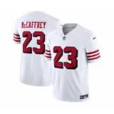 Men's Nike San Francisco 49ers #23 Christian McCaffrey New White 2023 F.U.S.E. Vapor Untouchable Limited Stitched Football Jersey