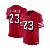 Men's Nike San Francisco 49ers #23 Christian McCaffrey New Red 2023 F.U.S.E. Vapor Untouchable Limited Stitched Football Jersey