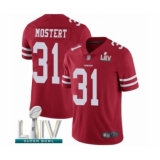 Men's San Francisco 49ers #31 Raheem Mostert Red Team Color Vapor Untouchable Limited Player Super Bowl LIV Bound Football Jersey