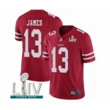 Men's San Francisco 49ers #13 Richie James Red Team Color Vapor Untouchable Limited Player Super Bowl LIV Bound Football Jersey