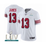 Men's San Francisco 49ers #13 Richie James Limited White Rush Vapor Untouchable Super Bowl LIV Bound Football Jersey