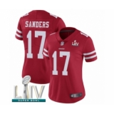Women's San Francisco 49ers #17 Emmanuel Sanders Red Team Color Vapor Untouchable Limited Player Super Bowl LIV Bound Football Jersey